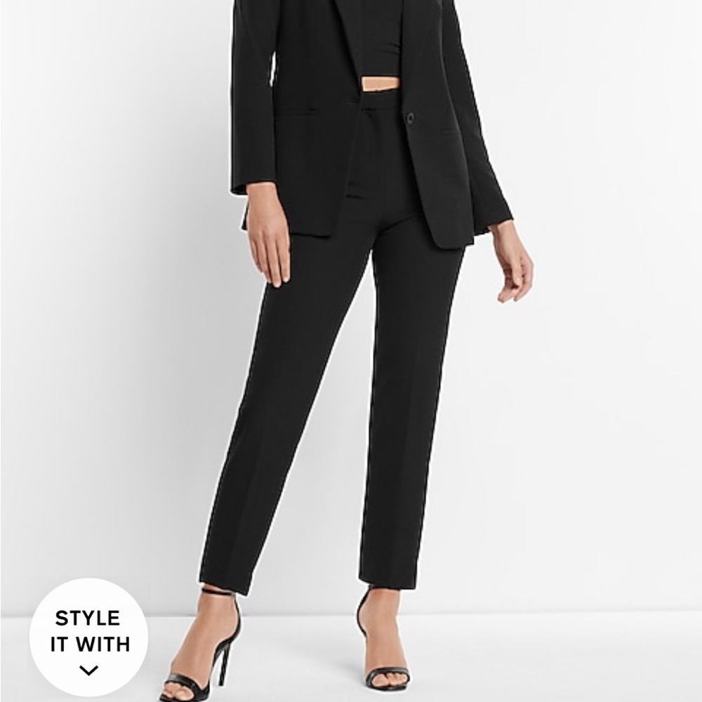 Express Editor Super High Waisted Straight Ankle Pant